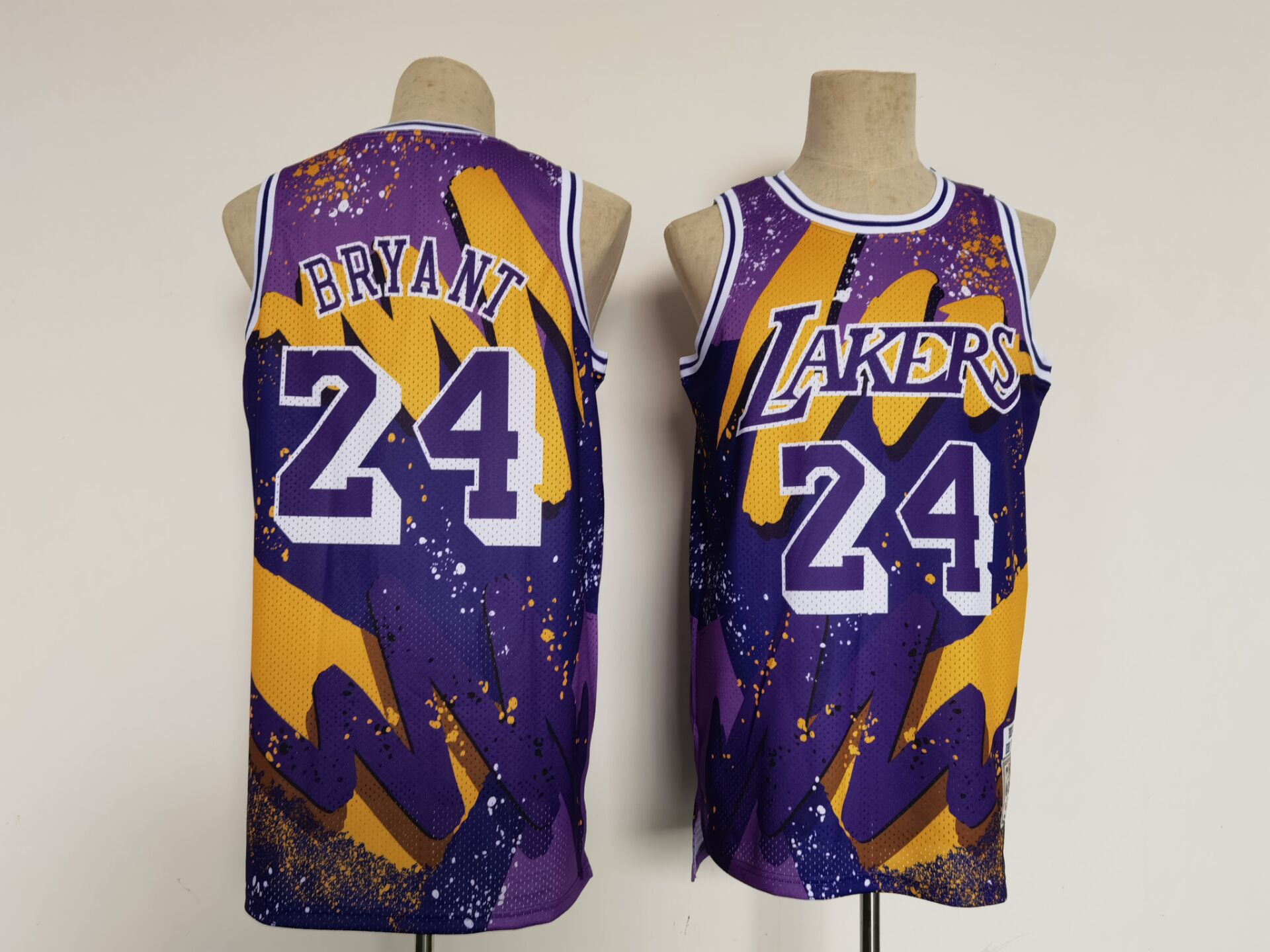 Cheap Men Los Angeles Lakers 24 Bryant Purple Hip hop version 2022 NBA Jersey